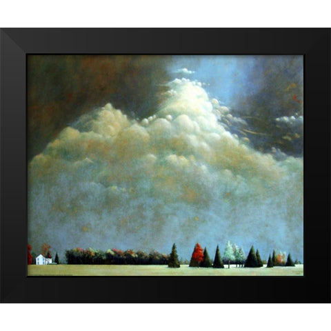 Sag South Black Modern Wood Framed Art Print by Romm, Steven