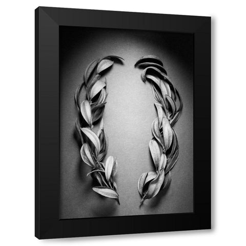 Brackets Black Modern Wood Framed Art Print with Double Matting by Rosenthal, Barry