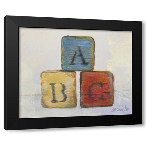 ABC Black Modern Wood Framed Art Print by Segal, Alan