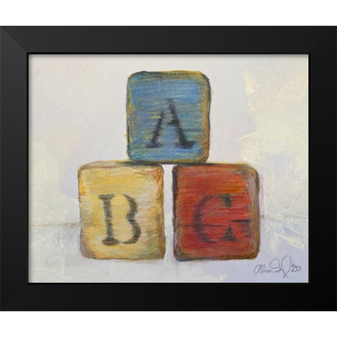 ABC Black Modern Wood Framed Art Print by Segal, Alan