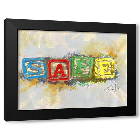 Safe Black Modern Wood Framed Art Print by Segal, Alan