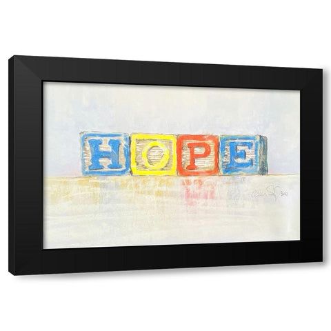 Hope Black Modern Wood Framed Art Print with Double Matting by Segal, Alan