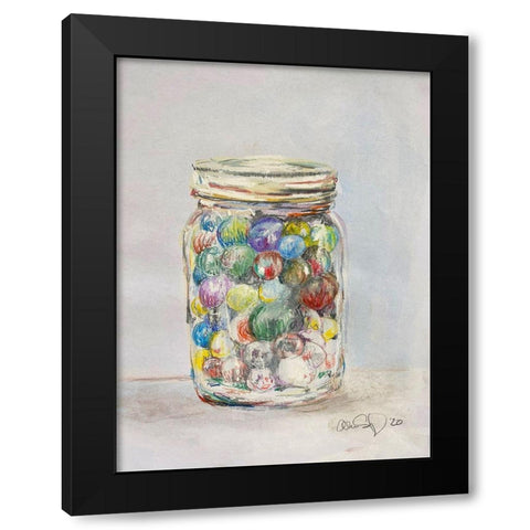 Marble Jar Black Modern Wood Framed Art Print with Double Matting by Segal, Alan