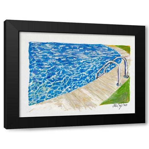 Pool Black Modern Wood Framed Art Print by Segal, Alan