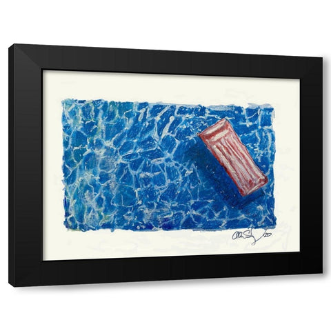 Red Raft Black Modern Wood Framed Art Print with Double Matting by Segal, Alan