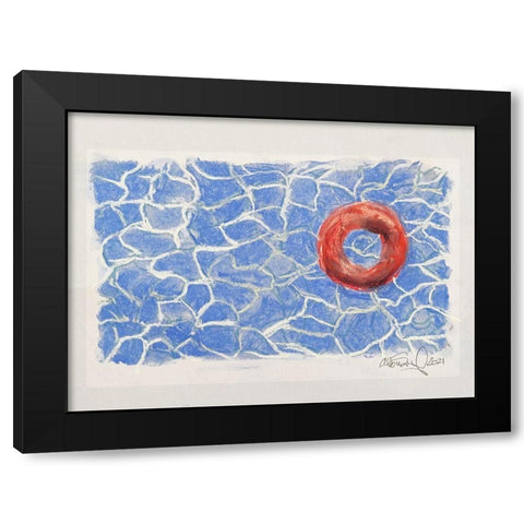 Red Raft #2 Black Modern Wood Framed Art Print with Double Matting by Segal, Alan