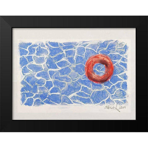 Red Raft #2 Black Modern Wood Framed Art Print by Segal, Alan