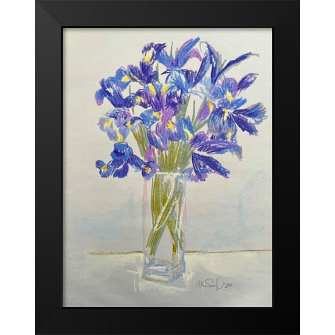 Iris Black Modern Wood Framed Art Print by Segal, Alan