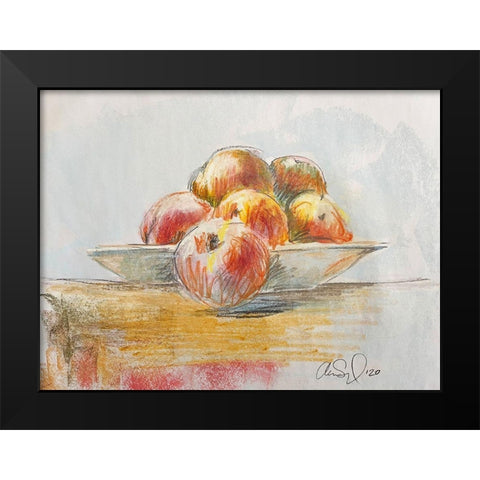 Winter Apples Black Modern Wood Framed Art Print by Segal, Alan