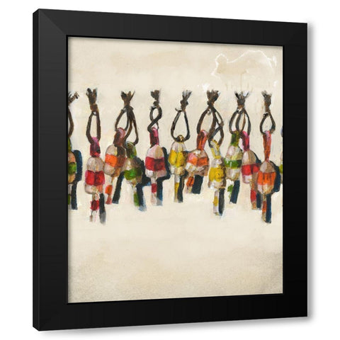 Bouys Black Modern Wood Framed Art Print by Sokal, Patti