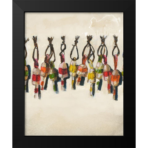Bouys Black Modern Wood Framed Art Print by Sokal, Patti