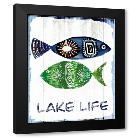 Lake Life Black Modern Wood Framed Art Print by Sokal, Patti