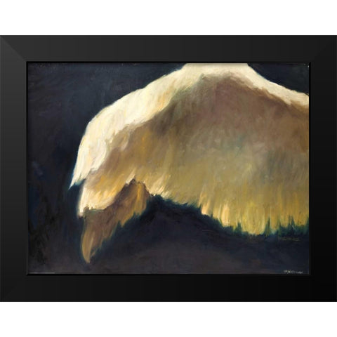 Golden Wings 2 Black Modern Wood Framed Art Print by Stevens, Allayn