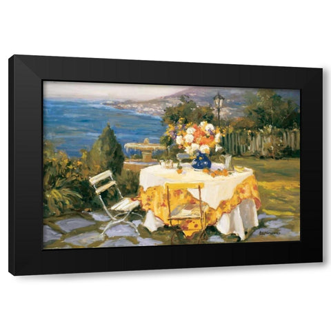 Morning Light Black Modern Wood Framed Art Print with Double Matting by Stevens, Allayn