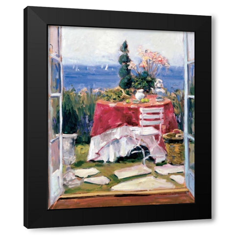 Bed And Breakfast 2 Black Modern Wood Framed Art Print with Double Matting by Stevens, Allayn