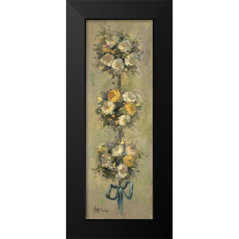 Topiary Bouquet 1 Black Modern Wood Framed Art Print by Stevens, Allayn