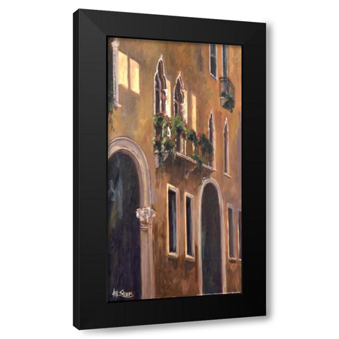 Venice Windows Black Modern Wood Framed Art Print with Double Matting by Stevens, Allayn