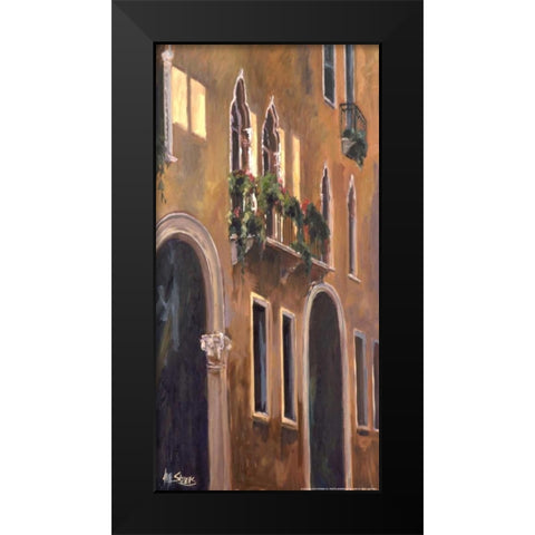 Venice Windows Black Modern Wood Framed Art Print by Stevens, Allayn