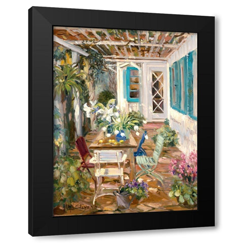 Summer Garden Black Modern Wood Framed Art Print with Double Matting by Stevens, Allayn