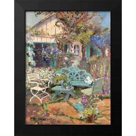 Coastal Cottage Black Modern Wood Framed Art Print by Stevens, Allayn