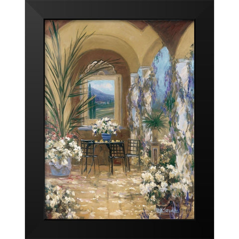 The Veranda 1 Black Modern Wood Framed Art Print by Stevens, Allayn