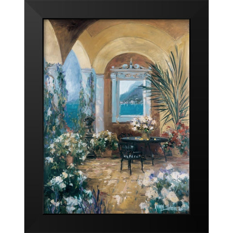 The Veranda 2 Black Modern Wood Framed Art Print by Stevens, Allayn