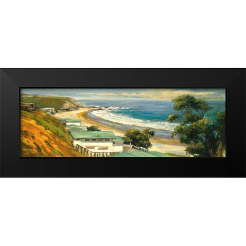 Sunlit Cove Black Modern Wood Framed Art Print by Stevens, Allayn