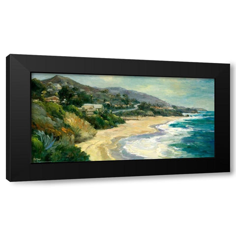 Seaside Cove Black Modern Wood Framed Art Print with Double Matting by Stevens, Allayn