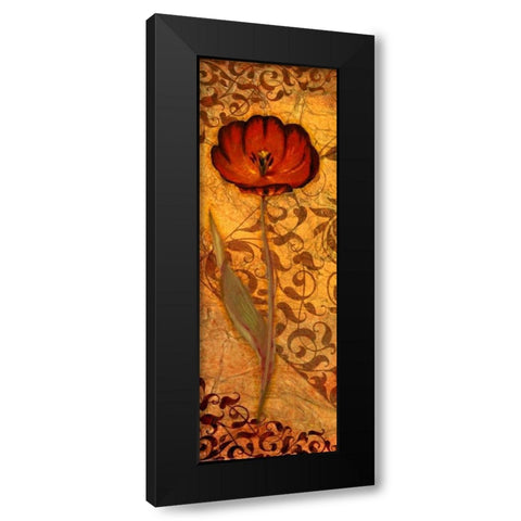 Red Tulip One Black Modern Wood Framed Art Print with Double Matting by Eisner, Viv