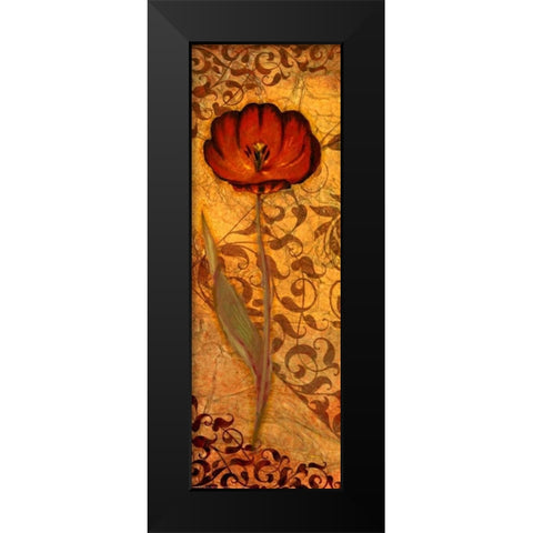 Red Tulip One Black Modern Wood Framed Art Print by Eisner, Viv