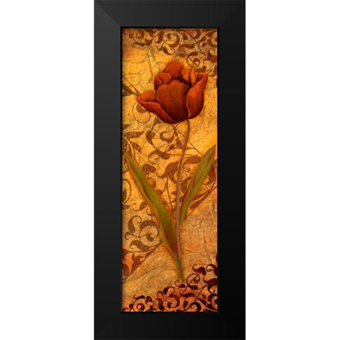 Red Tulip Two Black Modern Wood Framed Art Print by Eisner, Viv