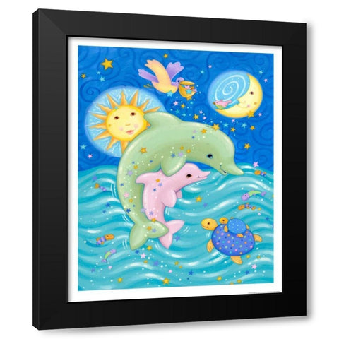 Animal Babies 2 Black Modern Wood Framed Art Print with Double Matting by Eisner, Viv