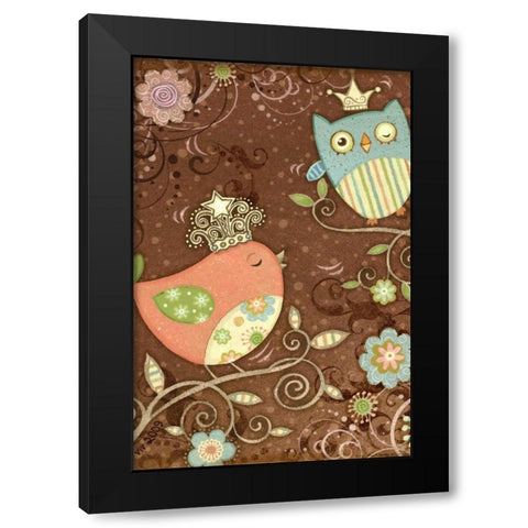 Prince And Princess Black Modern Wood Framed Art Print with Double Matting by Eisner, Viv