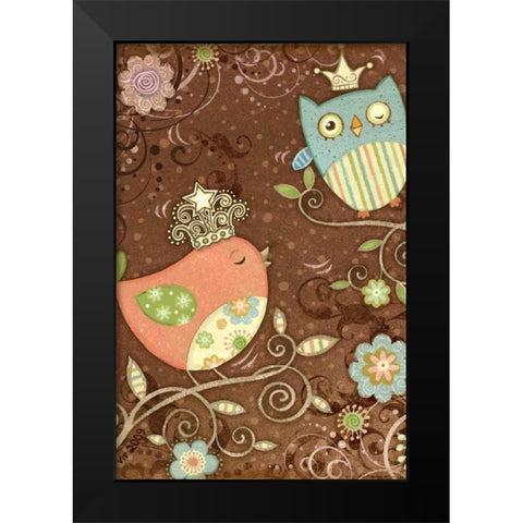 Prince And Princess Black Modern Wood Framed Art Print by Eisner, Viv