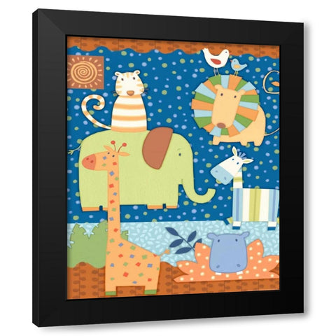 Zoo Time 1 Black Modern Wood Framed Art Print by Eisner, Viv