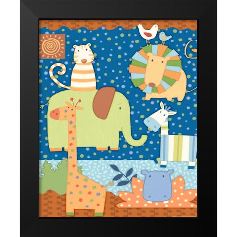 Zoo Time 1 Black Modern Wood Framed Art Print by Eisner, Viv