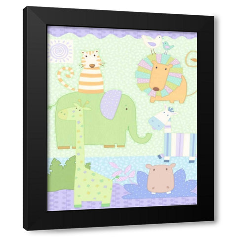 Zoo Time 2 Black Modern Wood Framed Art Print by Eisner, Viv