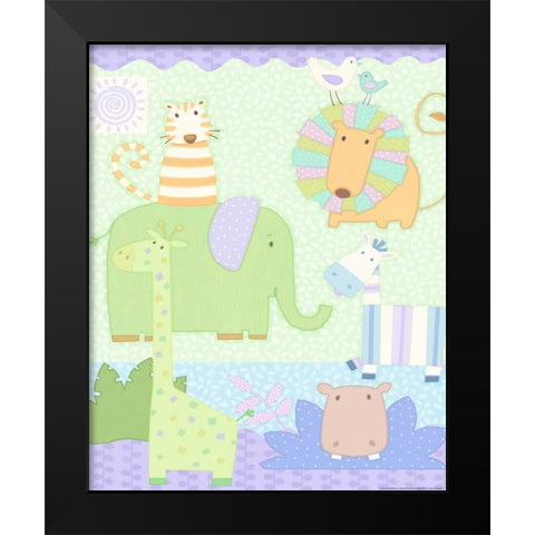 Zoo Time 2 Black Modern Wood Framed Art Print by Eisner, Viv