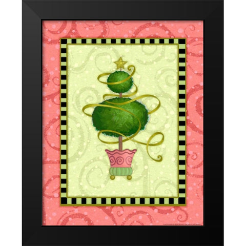 Holiday Tree 1 Black Modern Wood Framed Art Print by Eisner, Viv