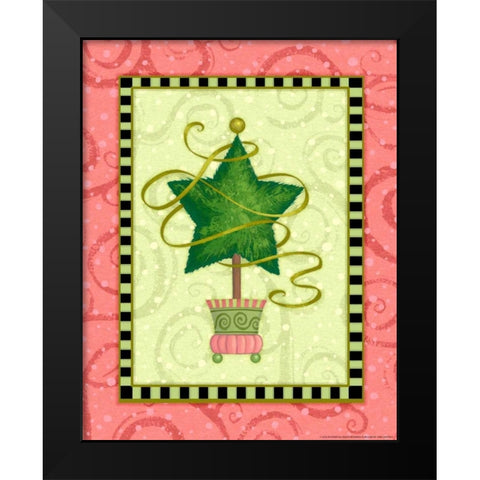 Holiday Tree 4 Black Modern Wood Framed Art Print by Eisner, Viv