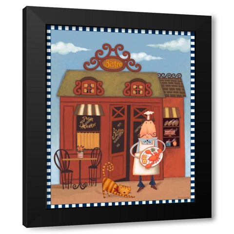 Chef 7 Petit Bistro Black Modern Wood Framed Art Print by Eisner, Viv