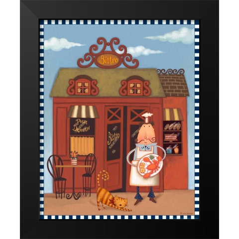 Chef 7 Petit Bistro Black Modern Wood Framed Art Print by Eisner, Viv