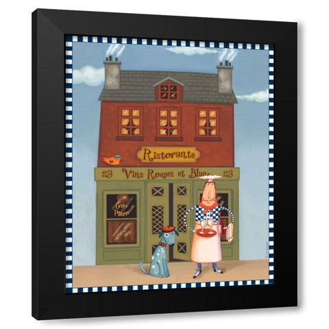 Chef 8 Ristorante Black Modern Wood Framed Art Print with Double Matting by Eisner, Viv