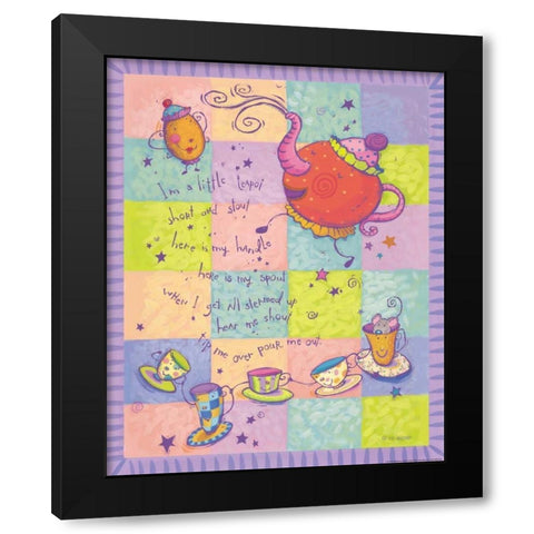 Rhyme 1 Teapot Black Modern Wood Framed Art Print with Double Matting by Eisner, Viv