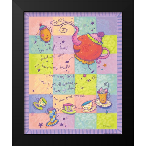 Rhyme 1 Teapot Black Modern Wood Framed Art Print by Eisner, Viv