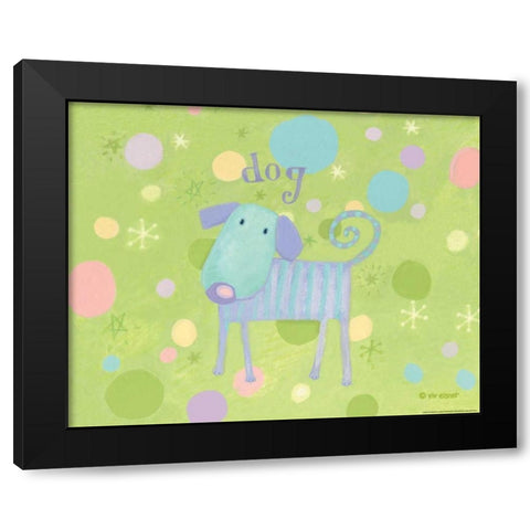 Blue Dog Black Modern Wood Framed Art Print with Double Matting by Eisner, Viv