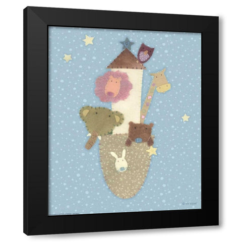 Patchwork Ark Black Modern Wood Framed Art Print by Eisner, Viv