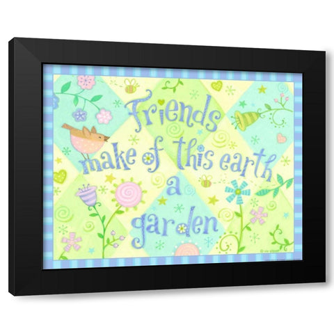 Sayings 1 Friends Black Modern Wood Framed Art Print by Eisner, Viv