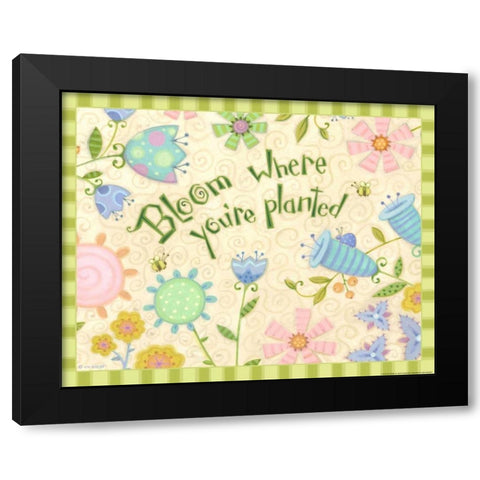 Sayings 2 Bloom Black Modern Wood Framed Art Print by Eisner, Viv