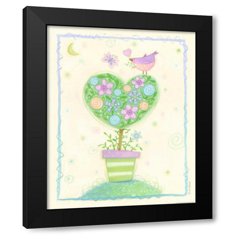 Heart Tree Black Modern Wood Framed Art Print by Eisner, Viv